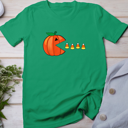 Funny Halloween Pumpkin Eating Candy Corn Gift T-Shirt