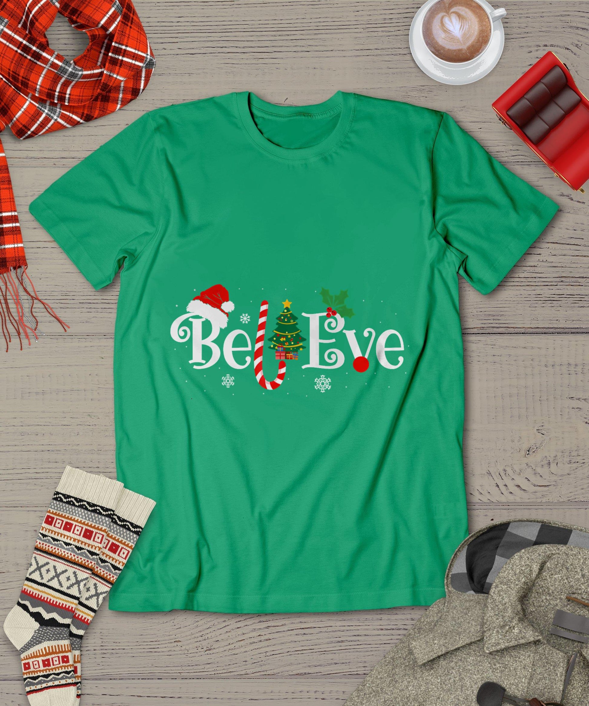 Best Believe Christmas Pajama Shirt Ever Xmas Family Funny T-Shirt