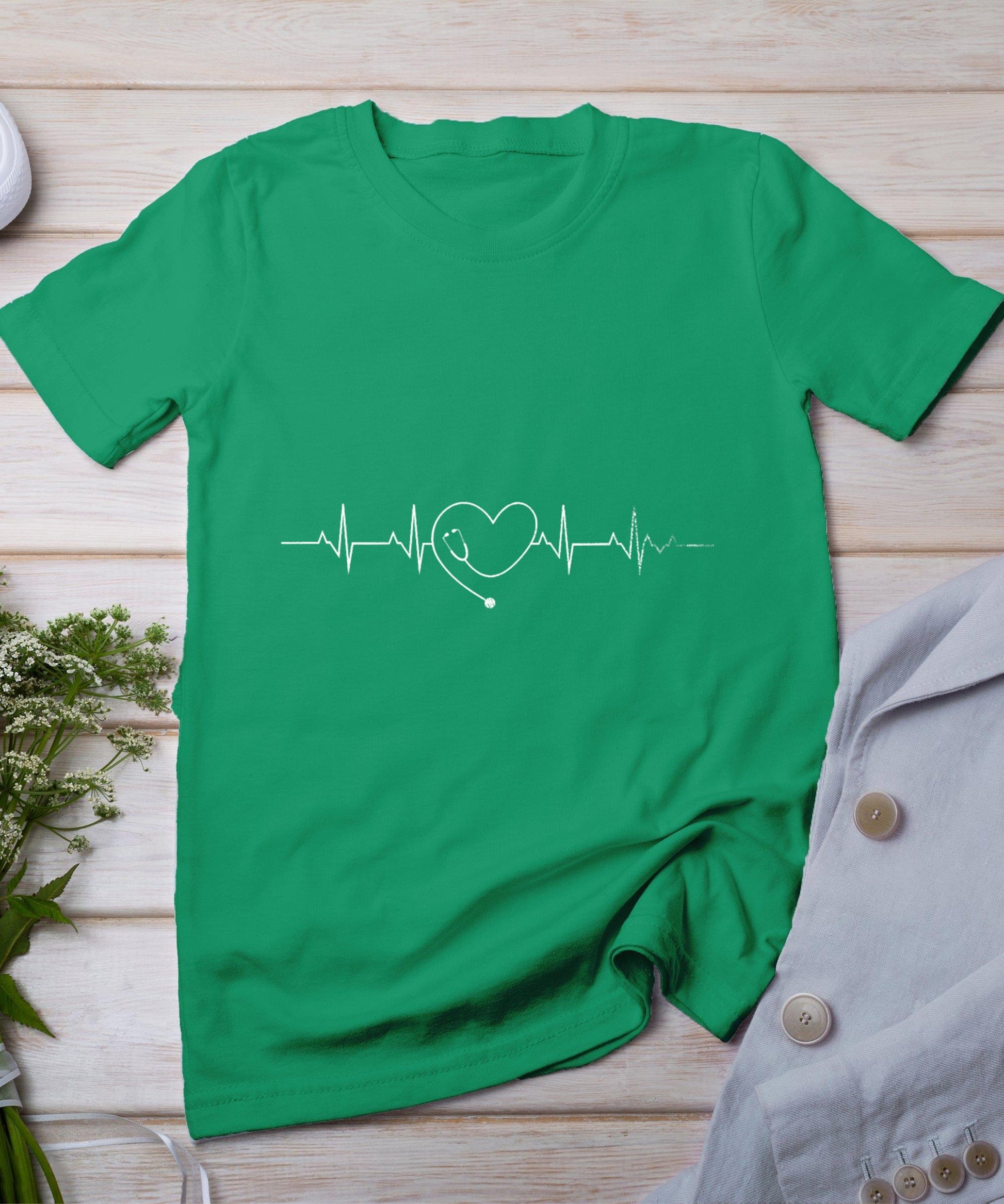 Medical Nursing Heart Stethoscope Heartbeat Medical Nurse T-Shirt