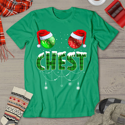Chestnuts Matching Family Funny Chest Nuts Christmas Couples T-Shirt