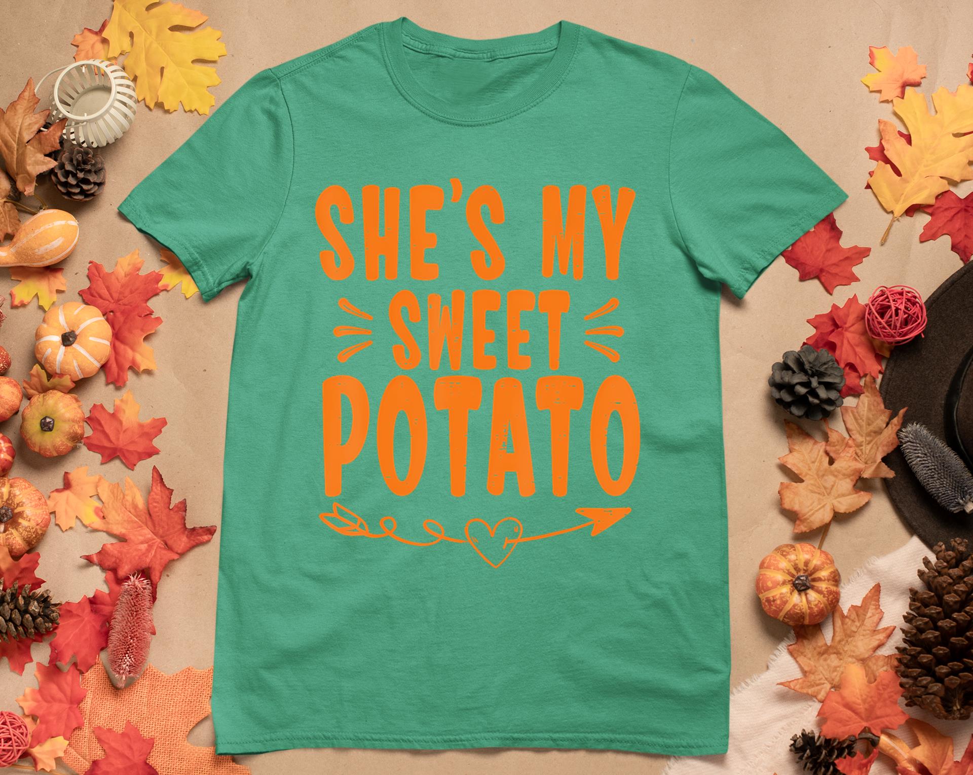 Thanksgiving Matching Couple She's My Sweet Potato I Yam T-Shirt