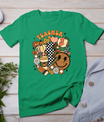 Fall Teacher Retro Teacher Life Autumn Thanksgiving Womens T-Shirt