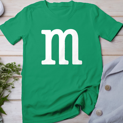 Letter M Funny Group Halloween Team Easy Lazy Costume T-Shirt