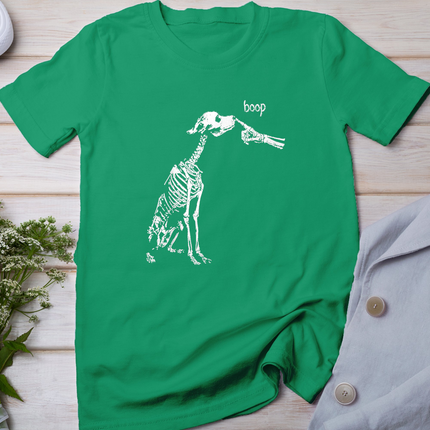 Boop Funny Dog Skeleton Boop Halloween Night Dog Graphic T-Shirt