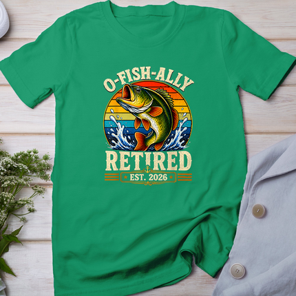 O-Fish-Ally Retired 2026 Funny Fisherman Fishing Retirement T-Shirt