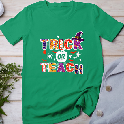 Trick Or Teach Funny Teacher Halloween Costume Funny Halloween T-Shirt