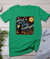 Halloween Van Gogh Starry Night Black Cat Pumpkins Bats T-Shirt