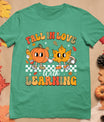 Retro Fall In Love With Learning Autumn Pumpkin Teacher T-Shirt