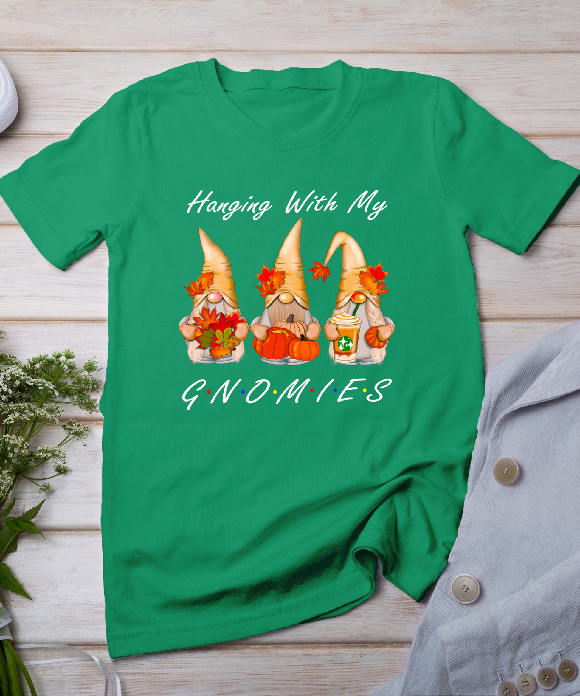 Funny Thanksgiving Shirts For Women Gnome - Gnomies Lover T-Shirt