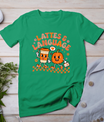 Groovy Speech Therapy Autumn Pumpkin Lattes And Language T-Shirt