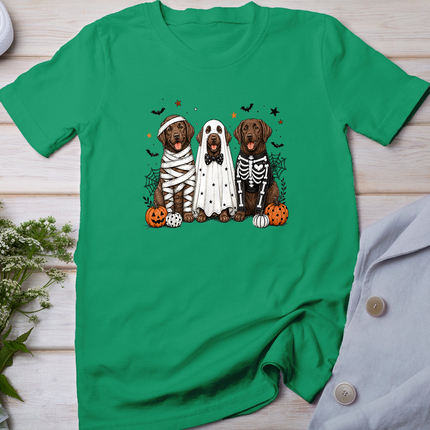Chocolate Labrador in Ghost Cute Lab Ghost Dog Halloween T-Shirt