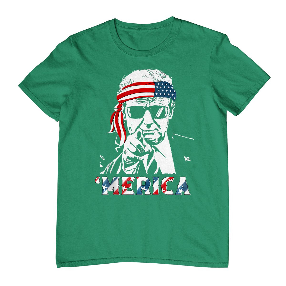 'Merica Trump Happy 4th Of July Trump American Flag T-Shirt
