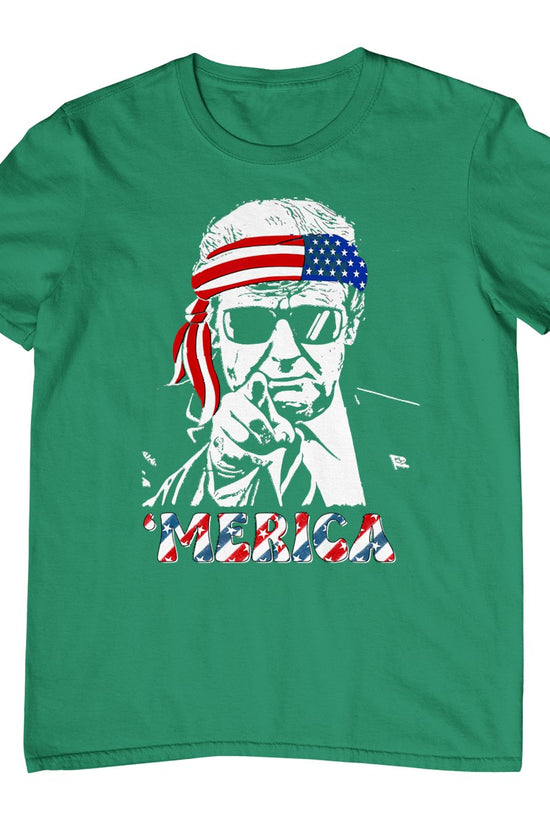 'Merica Trump Happy 4th Of July Trump American Flag T-Shirt