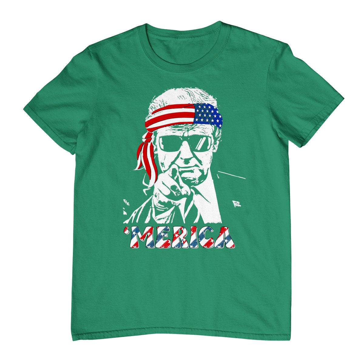 'Merica Trump Happy 4th Of July Trump American Flag T-Shirt