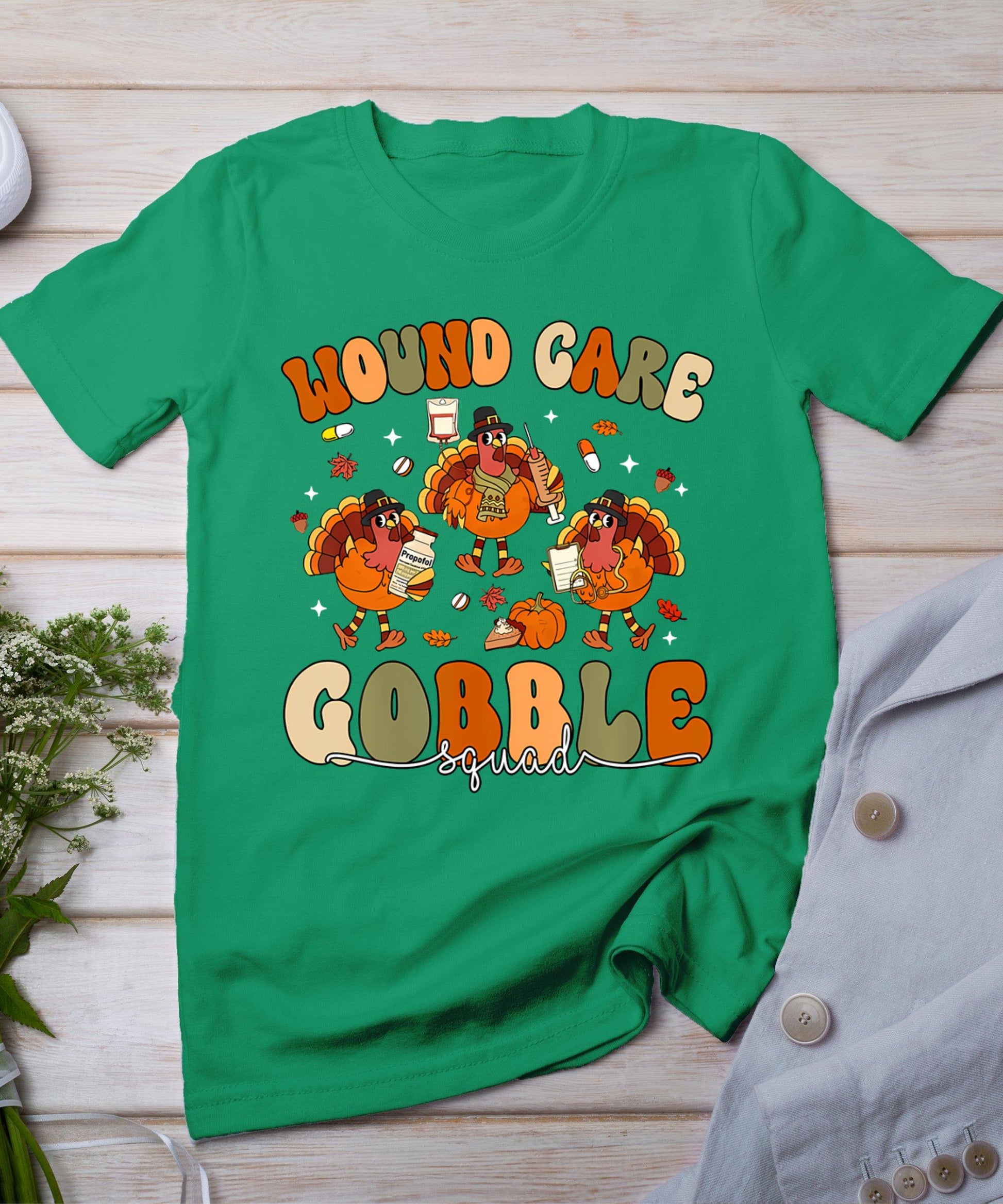 Wound Care Turkey Gobble Squad Wound Specialist Thanksgiving T-Shirt