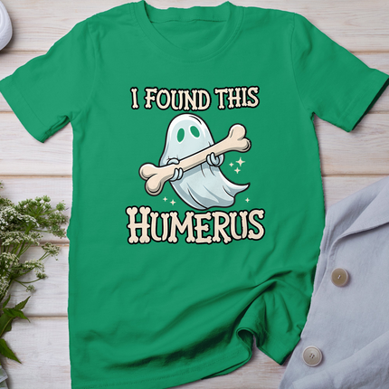 I Found This Humerus Halloween Ghost Bone Humorous Funny T-Shirt