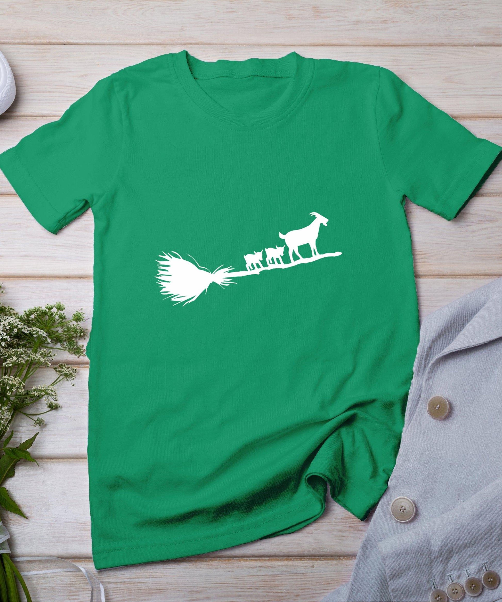 Flying Halloween Goats With Baby Goat T-Shirt