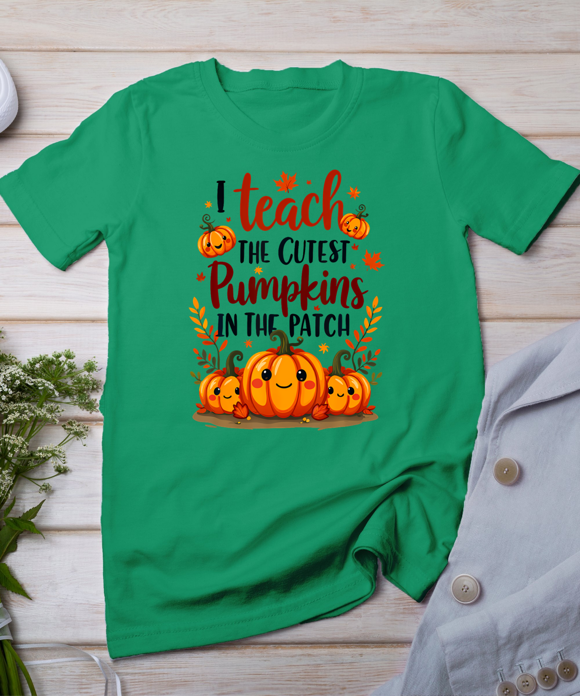 I Teach The Cutest Pumpkins In The Patch For Kids Women T-Shirt