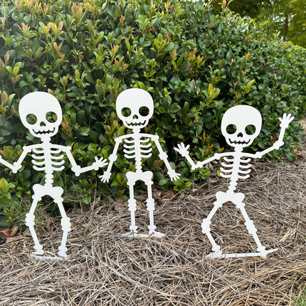 Skeleton Metal Yard Stakes, Halloween Decor, Halloween Yard Decoration, Halloween Yard Decor