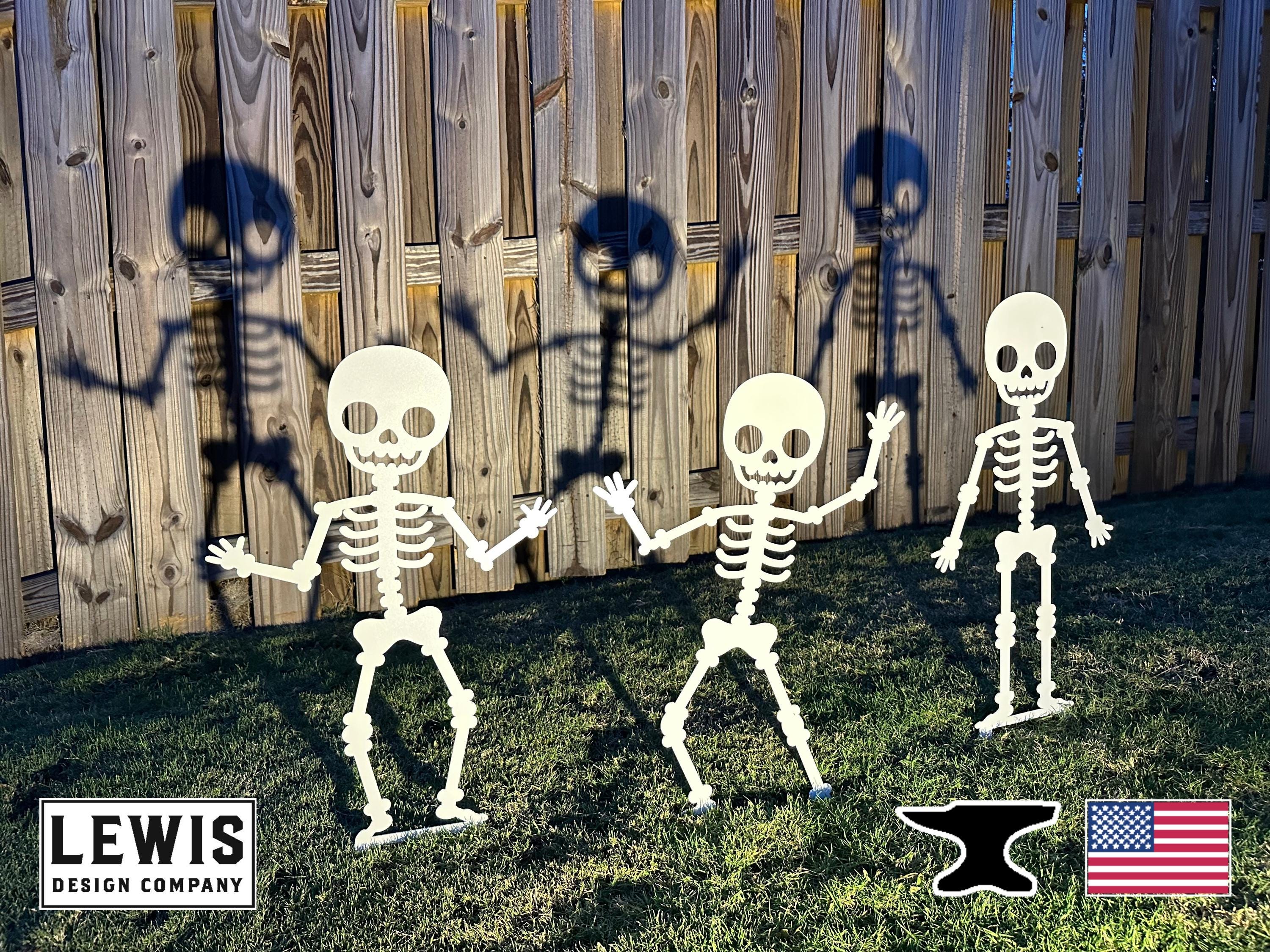 Skeleton Metal Yard Stakes, Halloween Decor, Halloween Yard Decoration, Halloween Yard Decor