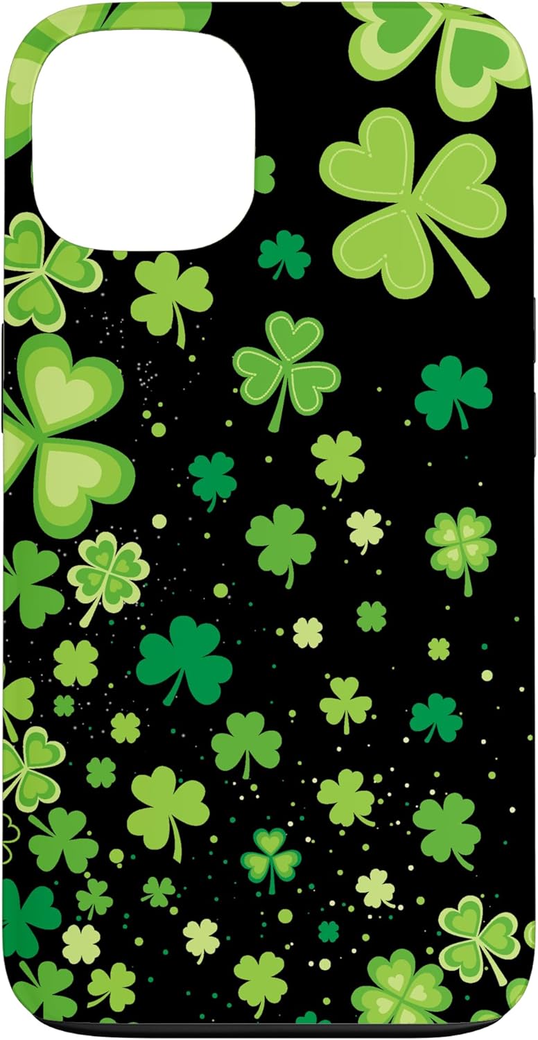 Irish Shamrock Green Clover Leaf Pattern St Patricks Day Phone Case