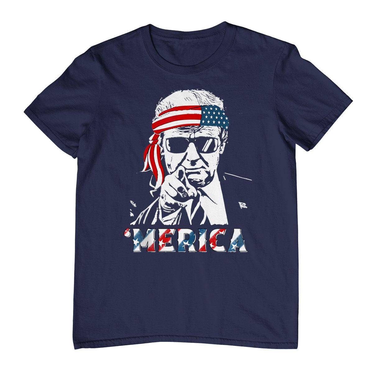 'Merica Trump Happy 4th Of July Trump American Flag T-Shirt