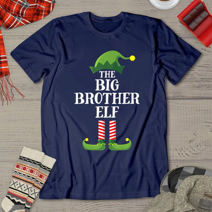 Big Brother Elf Matching Family Group Christmas Party Pyjamas T-Shirt