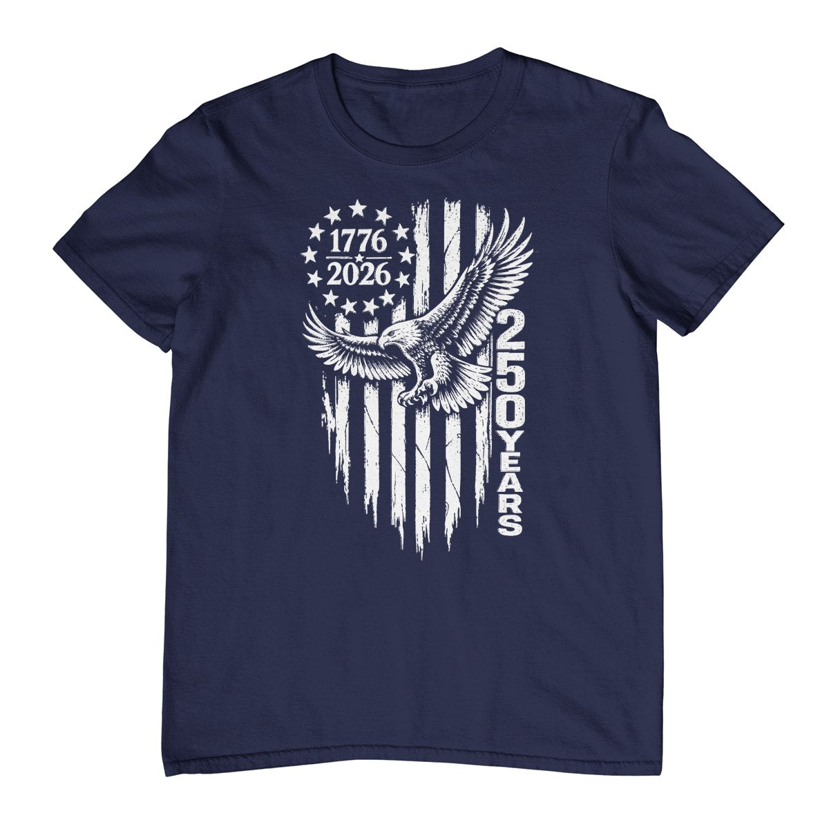 1776 2026 250 Years Patriotic Eagle American Flag T-Shirt