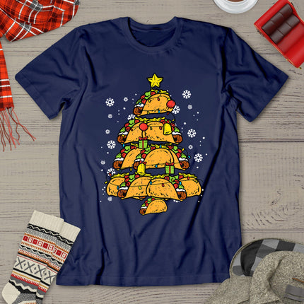 Taco Christmas Tree Xmas Mexican Food T-Shirt