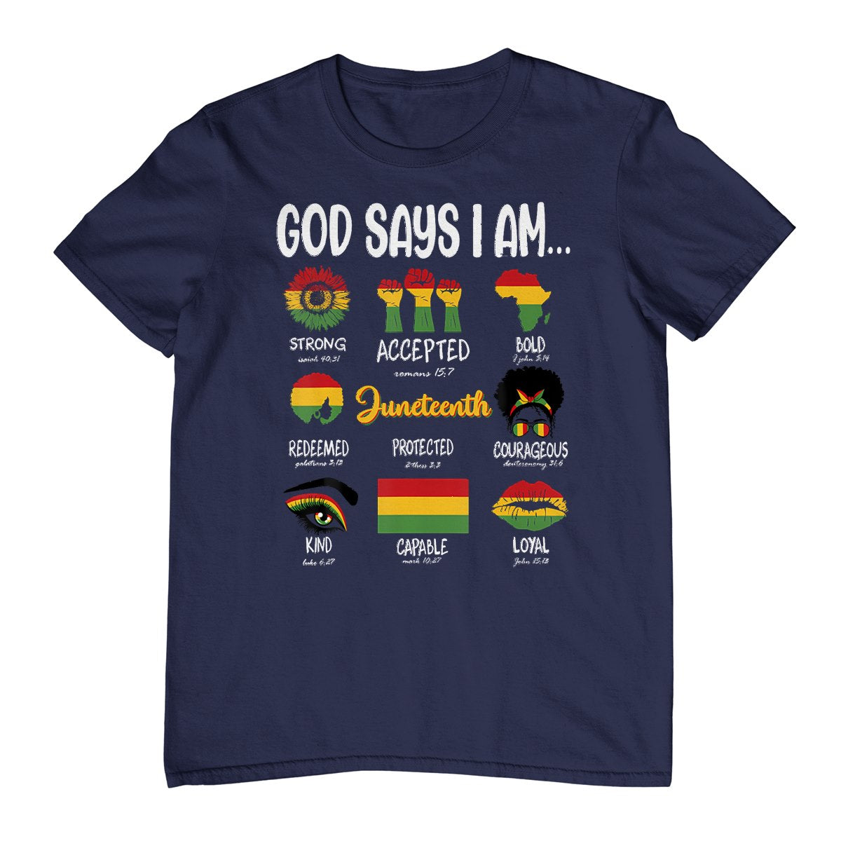 Juneteenth God Says I Am Celebrating Black Freedom 1865 T-Shirt