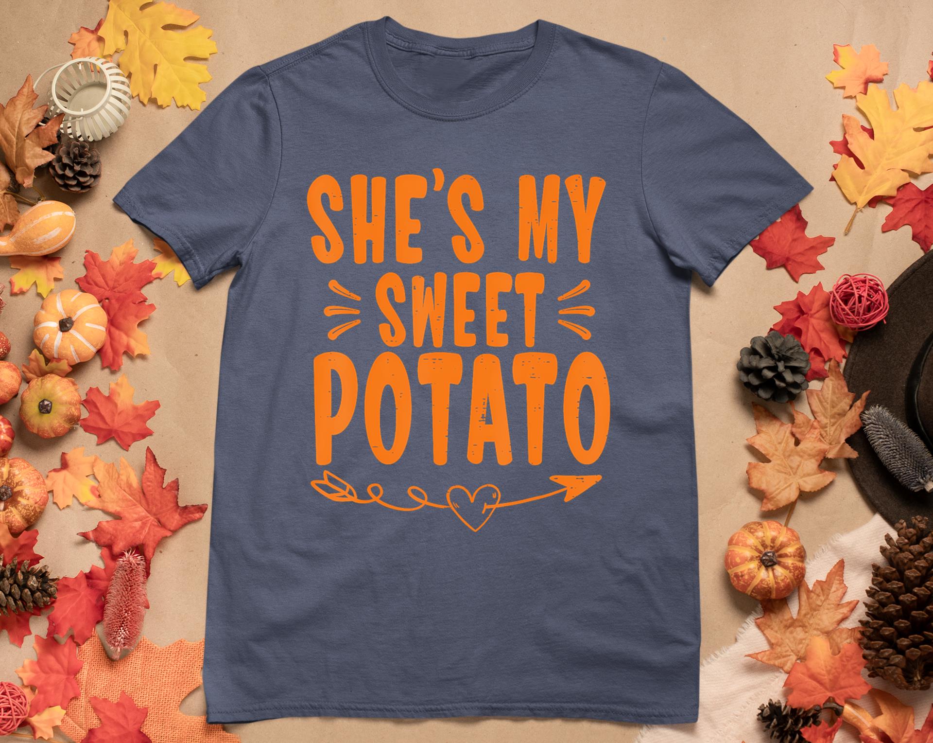 Thanksgiving Matching Couple She's My Sweet Potato I Yam T-Shirt