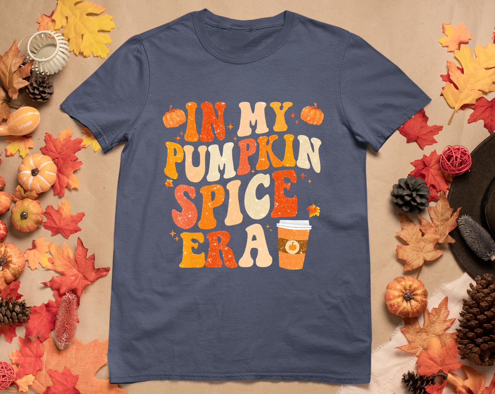 In My Pumpkin Spice Era Funny Retro Fall Vibes Thanksgiving T-Shirt