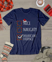 Nice Naughty Insufficient Evidence Christmas List Santa Claus T-Shirt