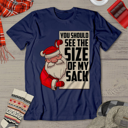 You Should See The Size Of My Sack Funny Santa Christmas T-Shirt