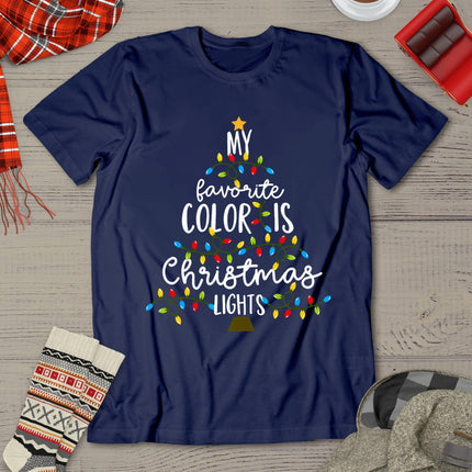 My Favorite Color Is Christmas Lights Kids Boy Women T-Shirt