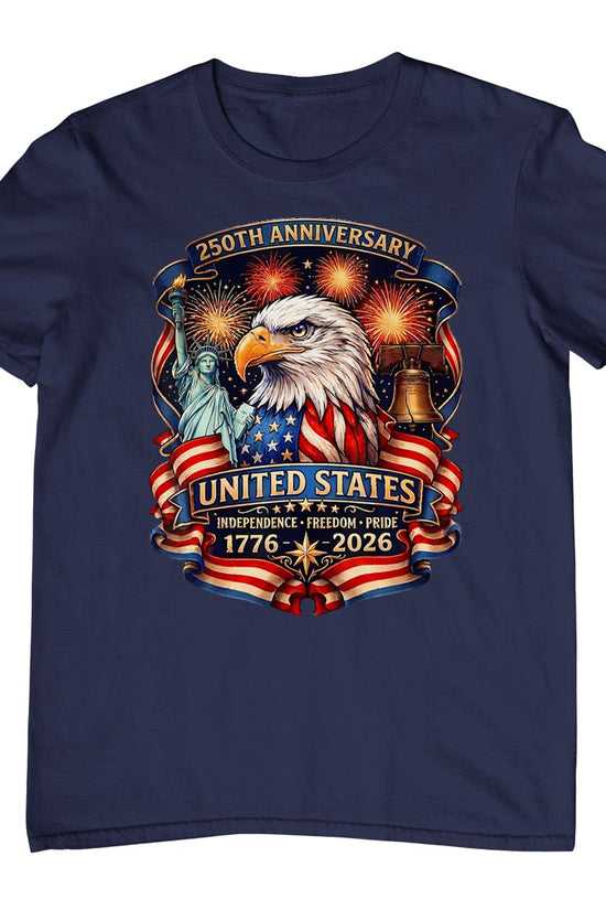 1776-2026 Eagle 250 Years Of Freedom Patriot American T-Shirt