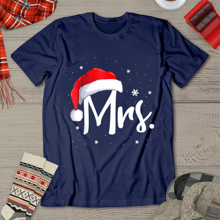 Mr And Mrs Claus Couples Matching Christmas Pajamas Santa T-Shirt