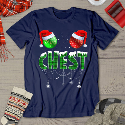Chestnuts Matching Family Funny Chest Nuts Christmas Couples T-Shirt