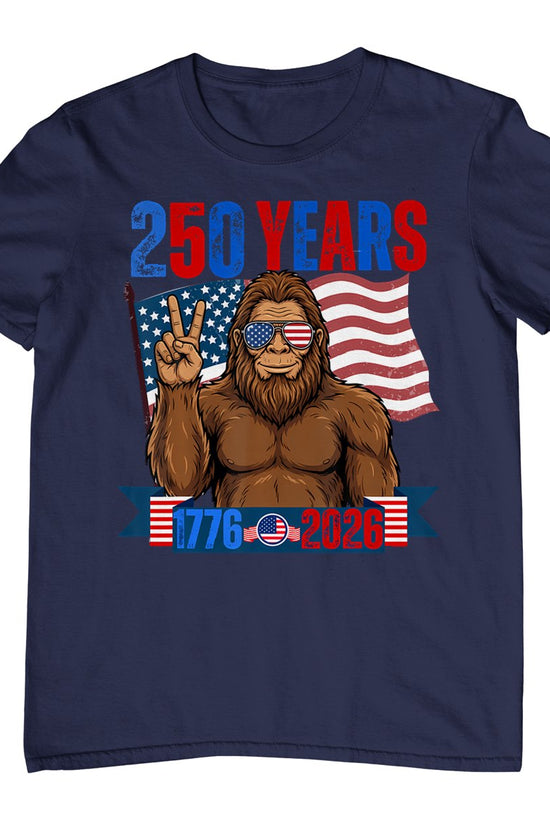 250 Anniversary Usa Patriotic Bigfoot 250th 4th Of July T-Shirt