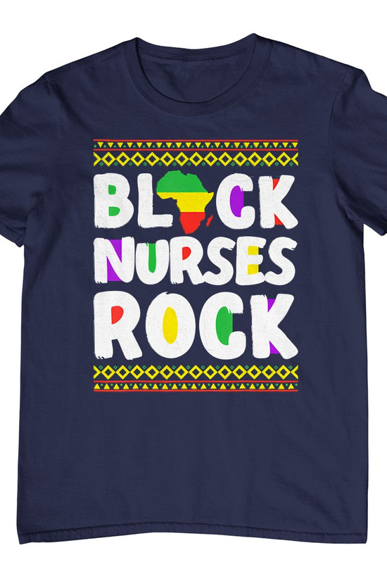 African American Black Nurse Rock Juneteenth T-Shirt