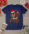 Dabbing Santa Xmas Lights Girls Boys Kids Christmas Gifts T-Shirt