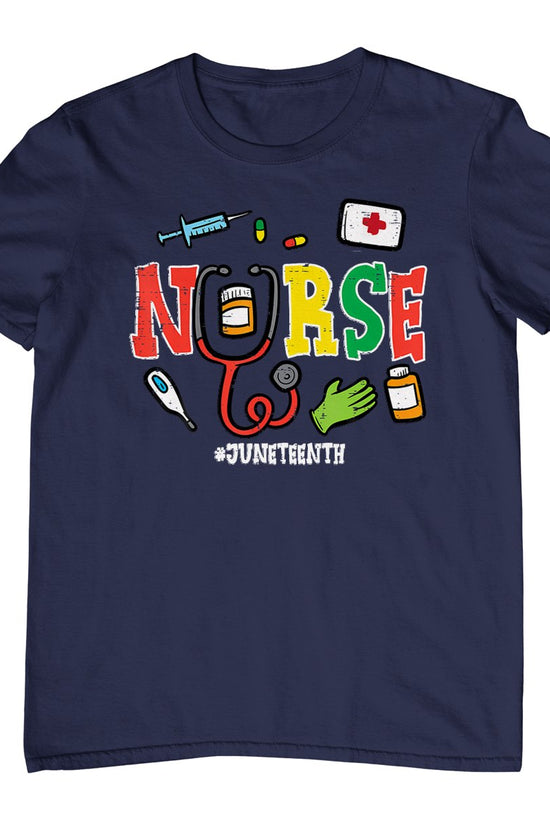 Juneteenth Nurse Black Freedom Day 1865 Scrub Top Women Men T-Shirt