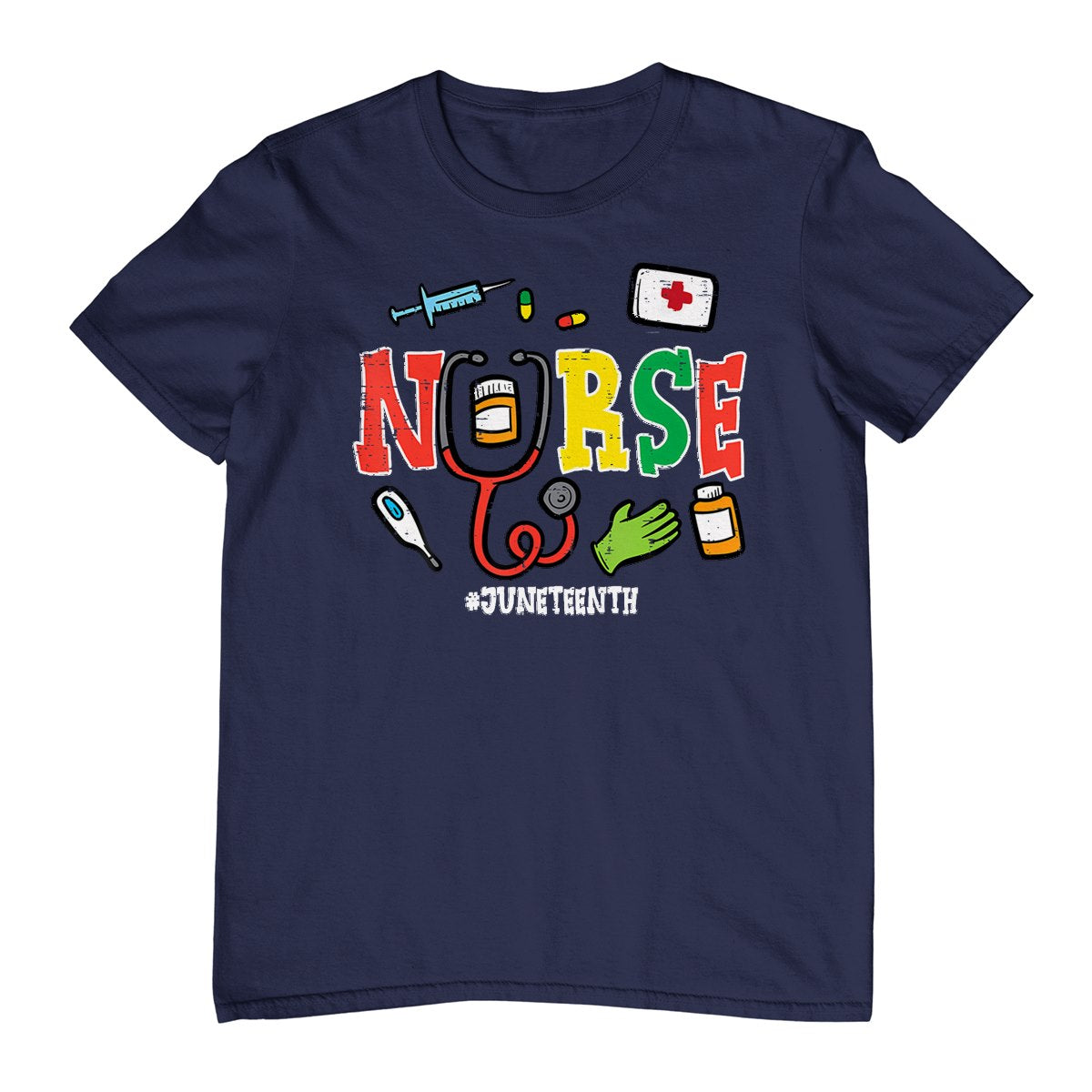 Juneteenth Nurse Black Freedom Day 1865 Scrub Top Women Men T-Shirt
