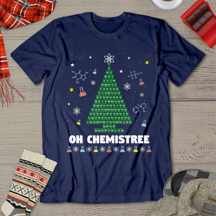 Oh Chemistree Periodic Table Chemistry Christmas Tree T-Shirt