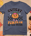 Cutest Pumpkin In The Patch Funny Halloween Thanksgiving T-Shirt