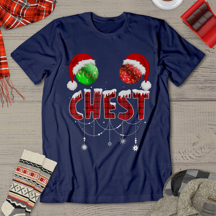 Chest Nuts Christmas Shirt Funny Matching Couple Chestnuts T-Shirt