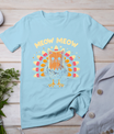 Funny Thanksgiving Shirt For Men Women Kids Meow Cat Turkey T-Shirt