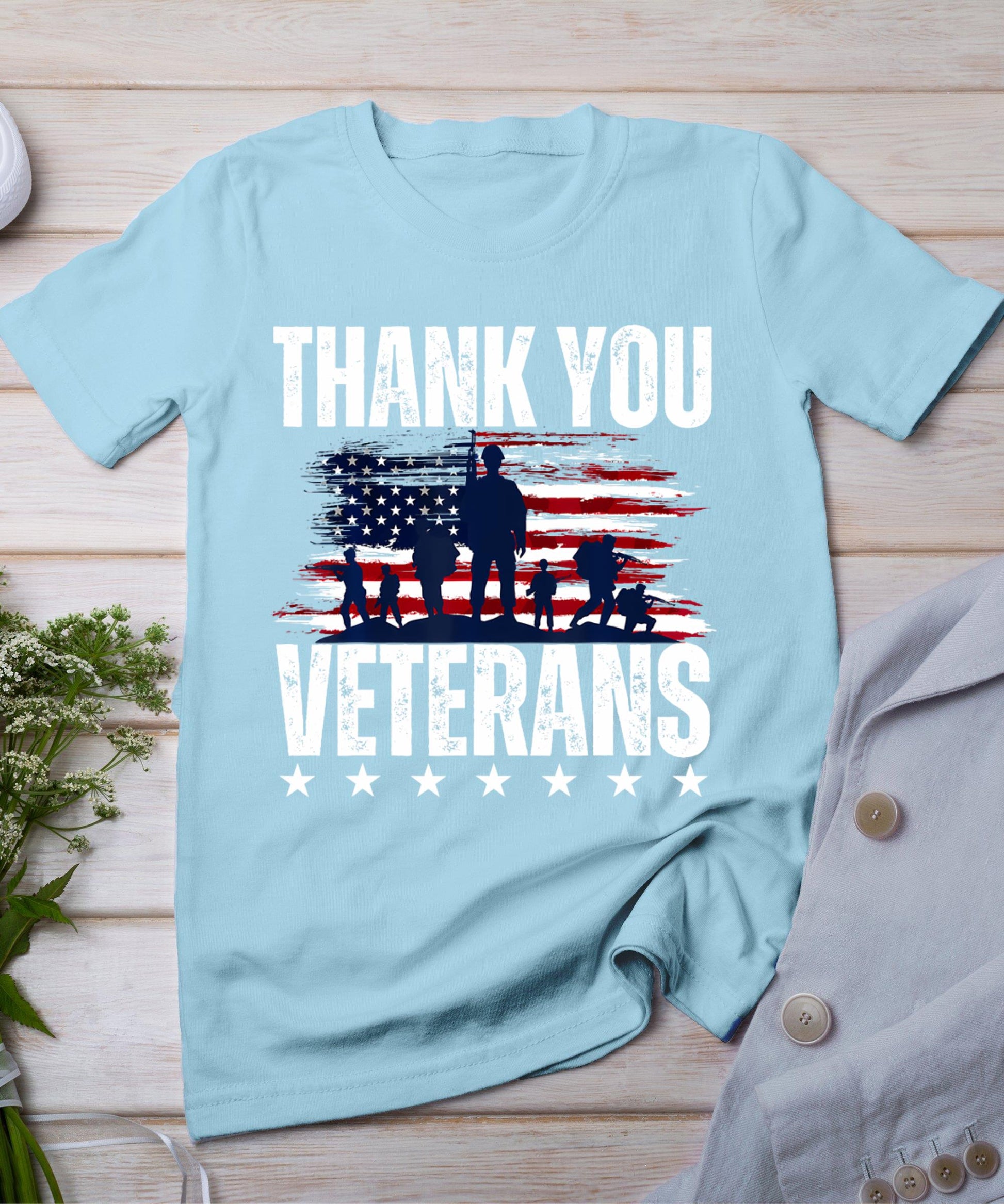 Thank You Veterans Day Memorial Day Partiotic Military Usa T-Shirt