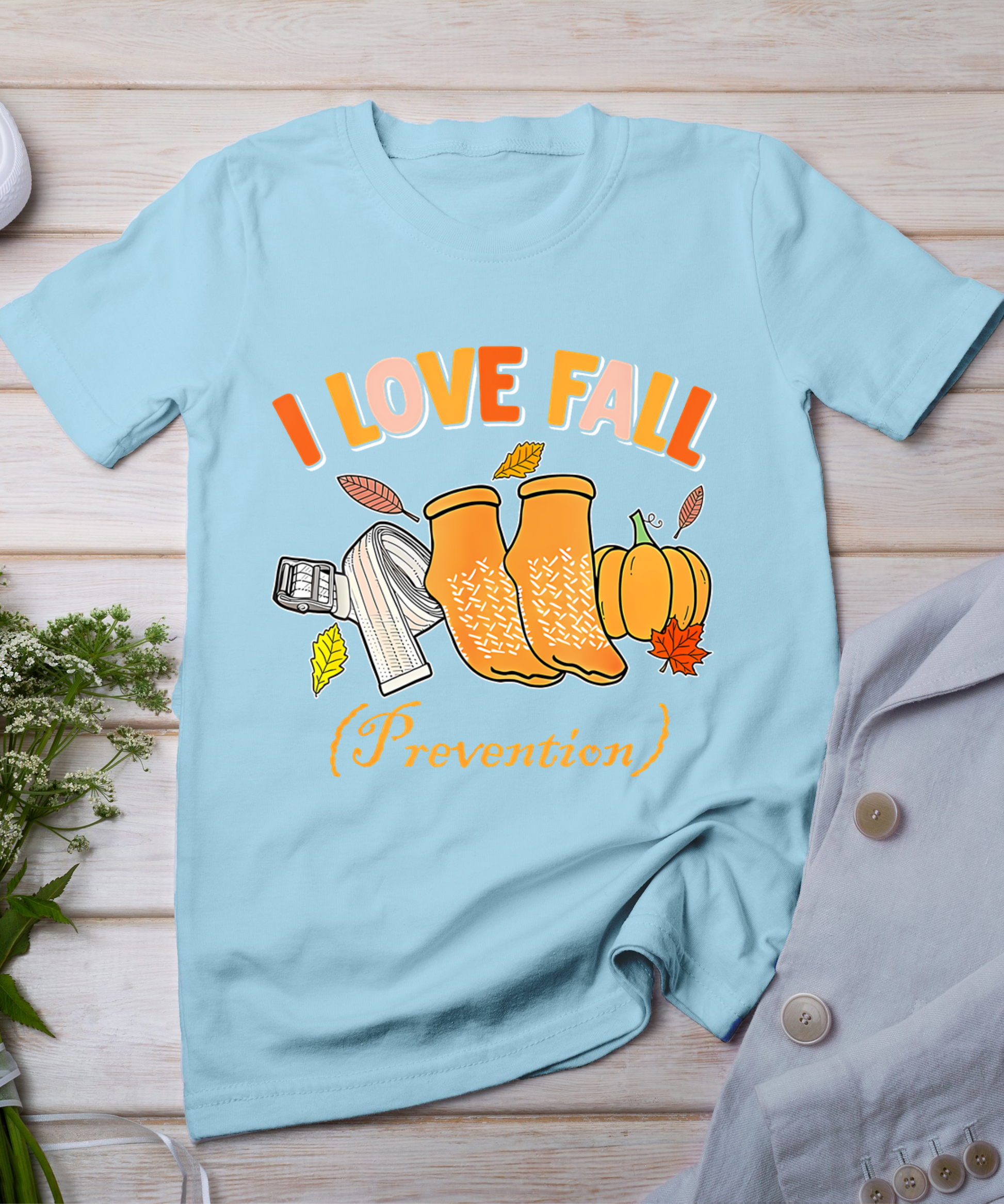 Pt Nurse Fall I Love Fall Prevention Fall Physical Therapy T-Shirt