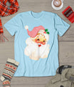 Pink Santa For Girls Christmas Retro Holiday Vintage T-Shirt